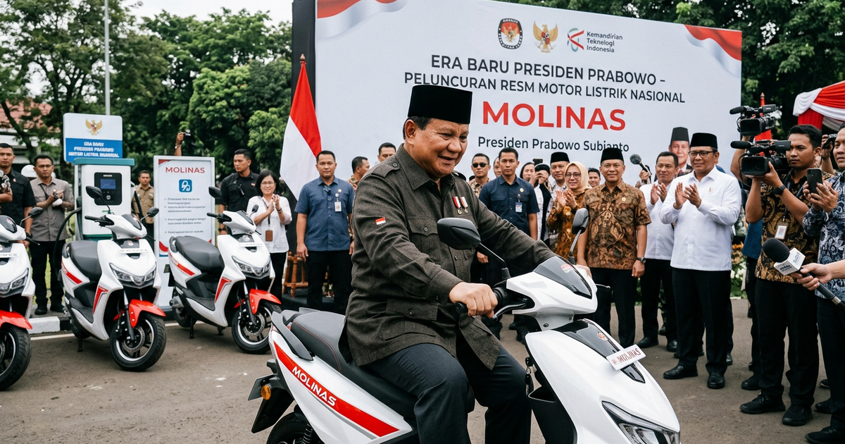 Ilustrasi artikel: Era Baru Presiden Prabowo Motor Listrik Resmi Mengaspal