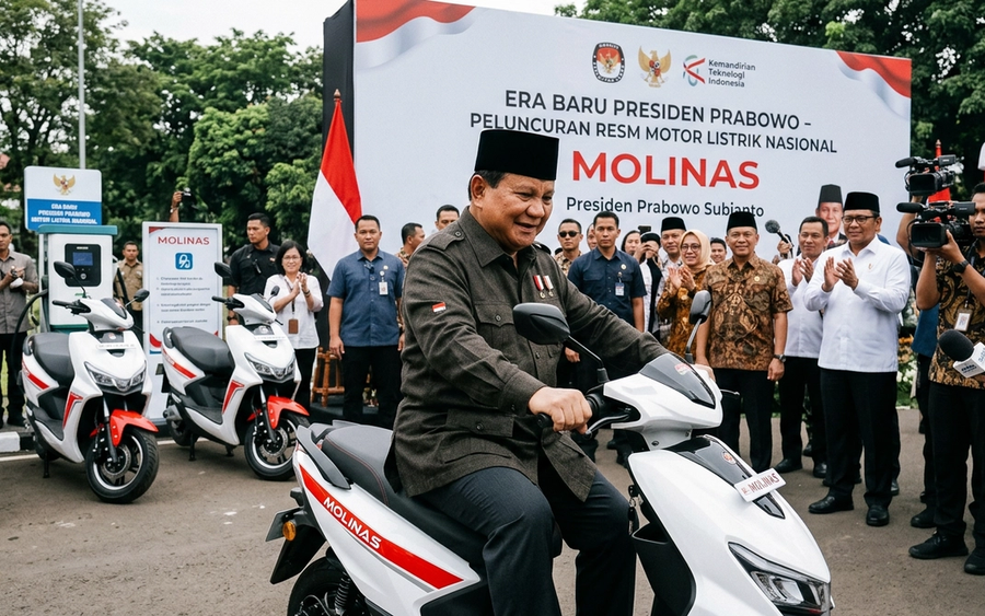 Era Baru Presiden Prabowo Motor Listrik Resmi Mengaspal