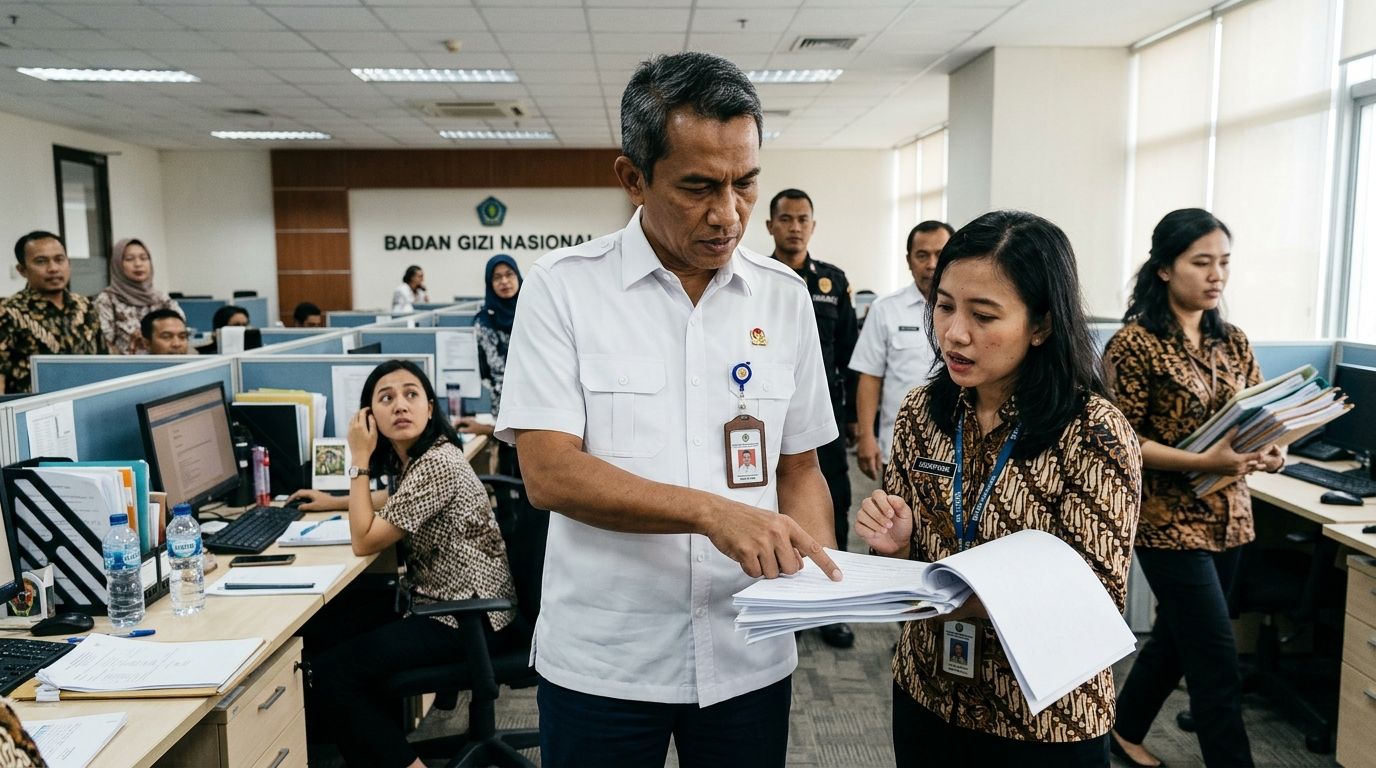 Sidak Mendadak Kepala BGN Sudaryono di Kantor Baru