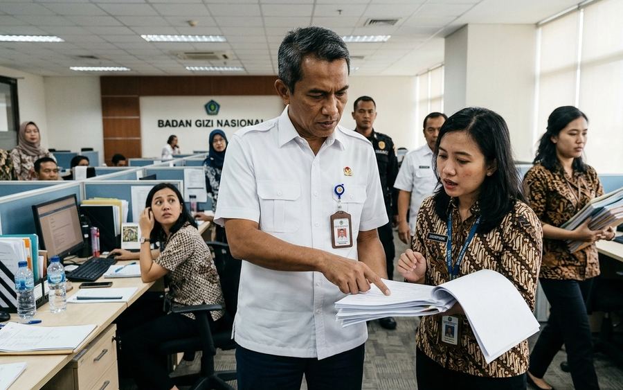 Sidak Mendadak Kepala BGN Sudaryono di Kantor Baru
