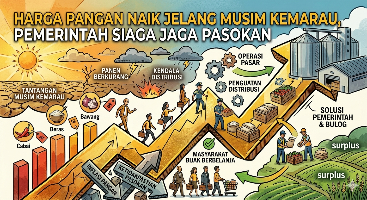 Harga Pangan Naik Jelang Musim Kemarau, Pemerintah Siaga Jaga Pasokan