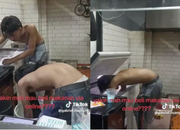 Ini Klarifikasinya,Karyawan Gerai Ayam Tanpa Baju saat Siapkan Makanan, 