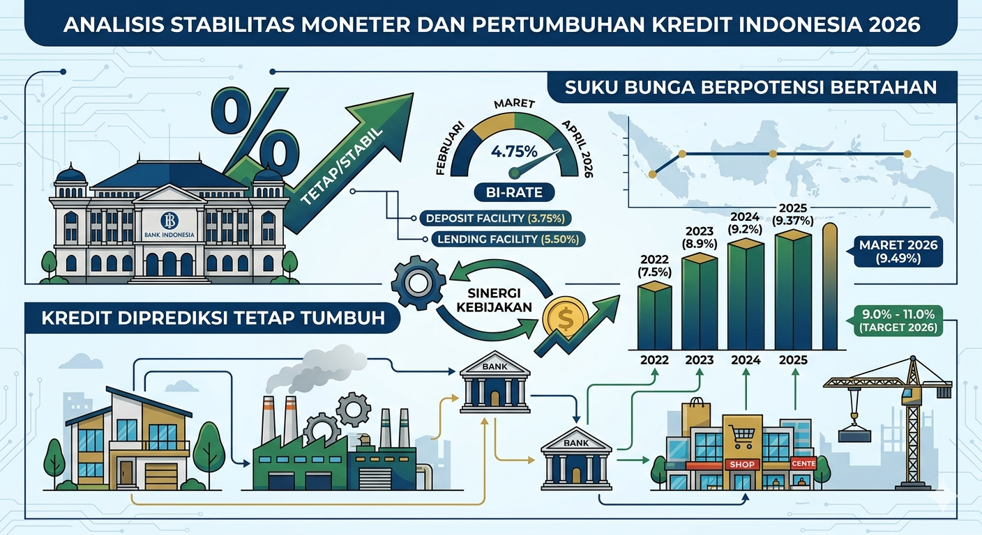 Suku Bunga Berpotensi Bertahan, Kredit Diprediksi Tetap Tumbuh