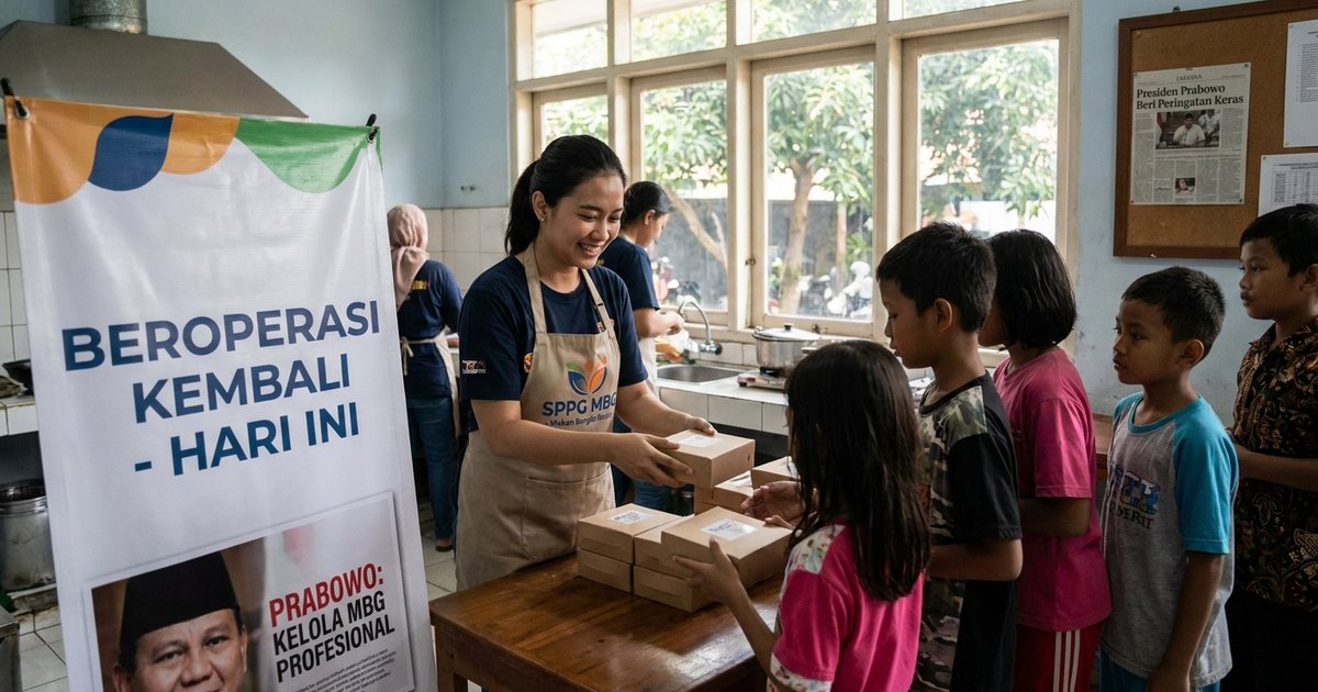 Ilustrasi artikel: SPPG MBG Beroperasi Lagi Hari Ini, Prabowo Beri Peringatan Keras