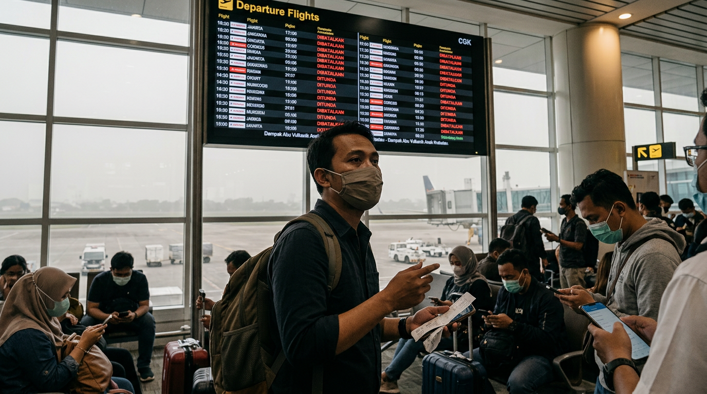 Abu Vulkanik Anak Krakatau Menyebar ke Jabodetabek, Bandara Soekarno-Hatta Ditutup!