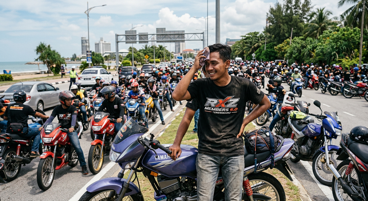 Kronologi Ribuan Pemotor RXZ Serbu Terengganu