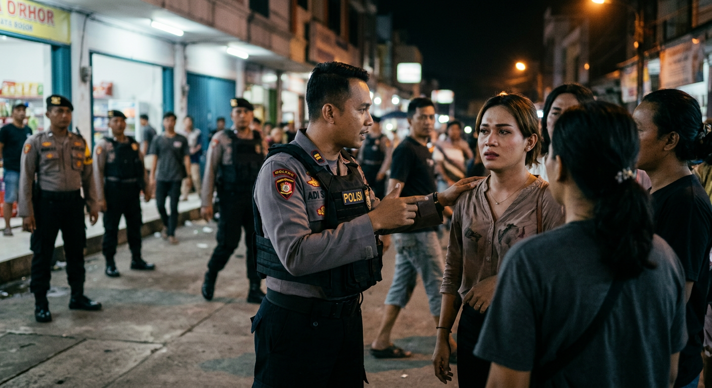 Viral Polisi Amankan Aksi Sweeping Waria di Bogor