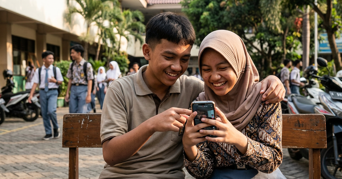 Ilustrasi artikel: Fenomena Video Viral "Diksa dan Syaqirah" Trending di TikTok Indonesia