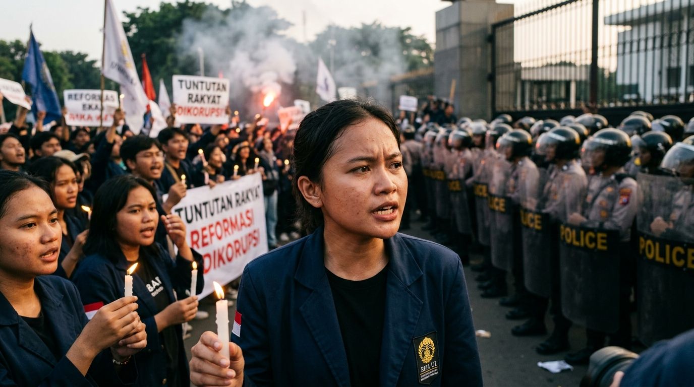 Viral Video Demo Mahasiswa DPR yang Heboh