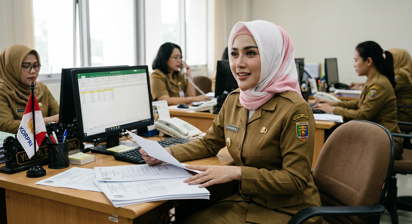Kisah Viral Yuni Jasmine PNS dengan Dagu Lancip Unik