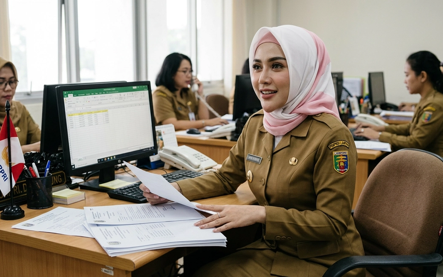 Kisah Viral Yuni Jasmine PNS dengan Dagu Lancip Unik