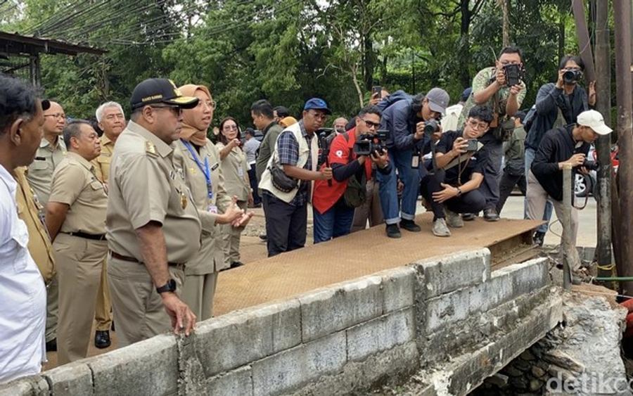 Rano Karno Apresiasi Perbaikan Jalan Amblas di Lenteng Agung, Rampung Hanya 5 Hari