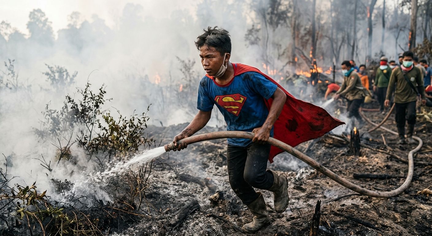 Viral Sosok Rudiansyah, Remaja Berkost Superman