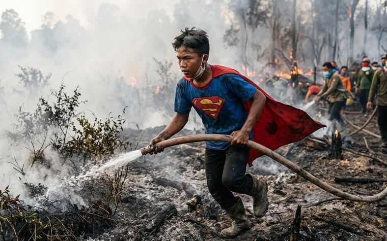 Viral Sosok Rudiansyah, Remaja Berkost Superman