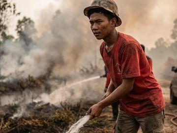 Sosok Rudiansyah Remaja Superman Pemadam Karhutla Viral
