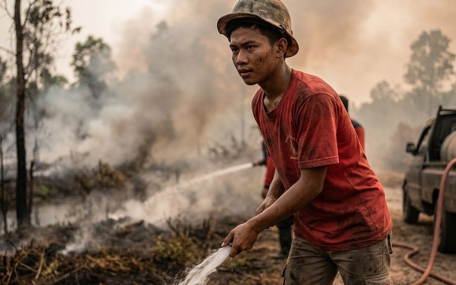 Sosok Rudiansyah Remaja Superman Pemadam Karhutla Viral