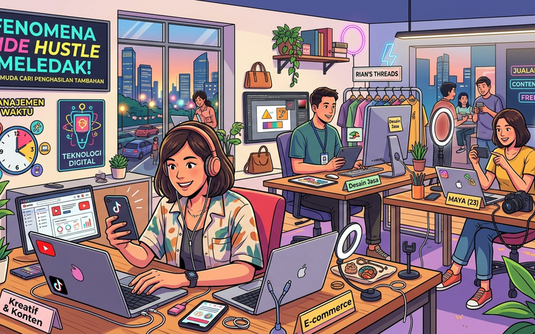 Fenomena “Side Hustle” Meledak, Anak Muda Ramai Cari Penghasilan Tambahan