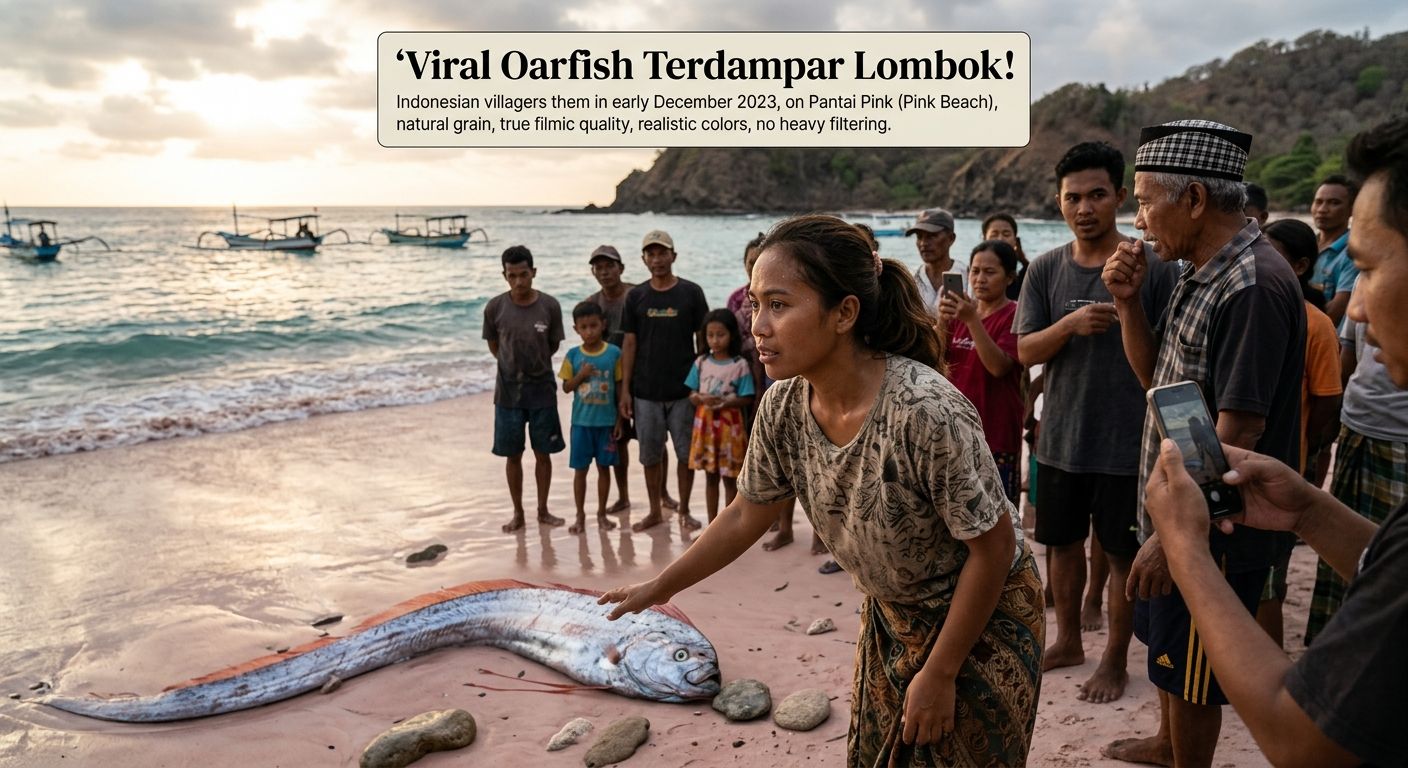 Viral Oarfish Terdampar Lombok Ben, Ini Faktanya!