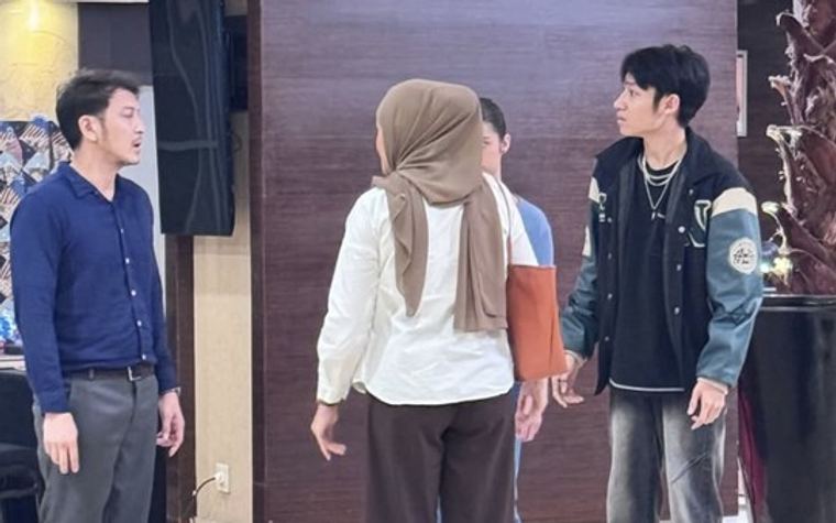 dimas anggara gampar kiesha alvaro saat selesai shooting adegan