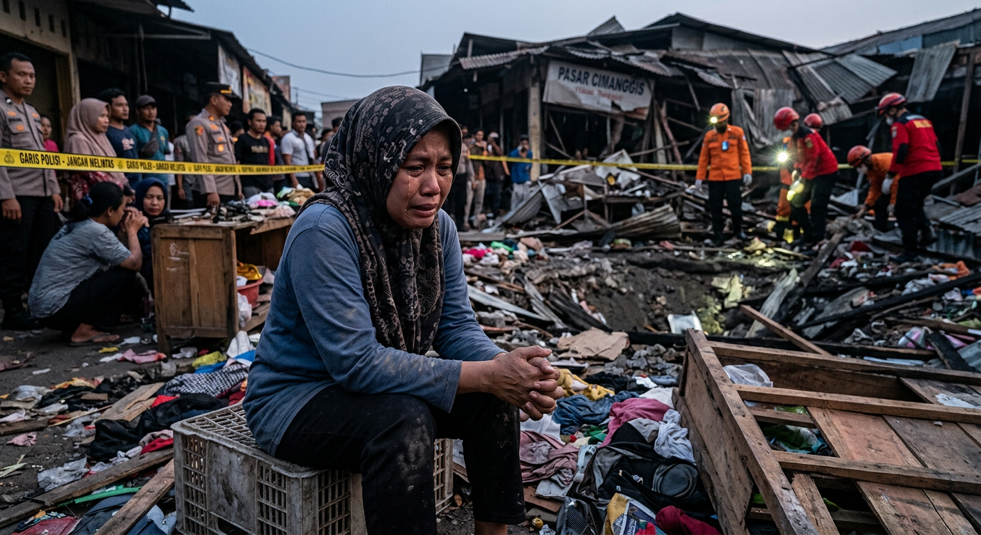 Ledakan Dahsyat di Pasar Cimanggis: Dua Tewas dan 11 Luka