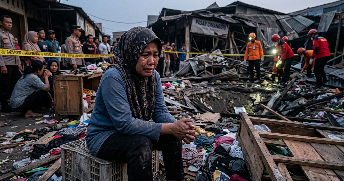Ilustrasi artikel: Ledakan Dahsyat di Pasar Cimanggis: Dua Tewas dan 11 Luka