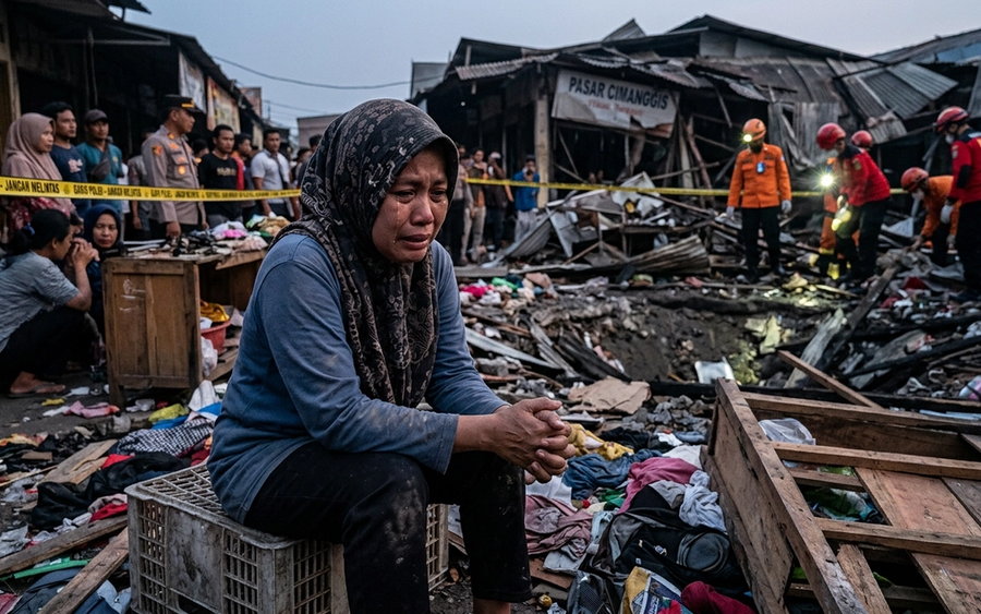 Ledakan Dahsyat di Pasar Cimanggis: Dua Tewas dan 11 Luka