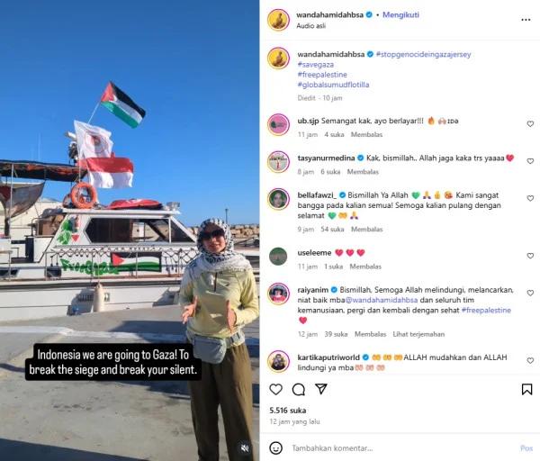 Ilustrasi artikel: Wanda Hamidah Berlayar ke Gaza: Artis Indonesia yang Tembus Blokade Israel