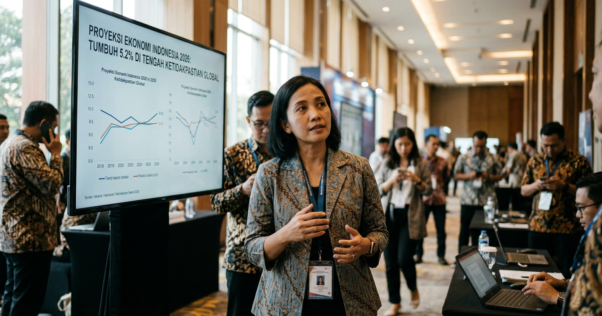 Ilustrasi artikel: Proyeksi Ekonomi Indonesia 2026: Capai 5,2% di Tengah Ketidakpastian Global