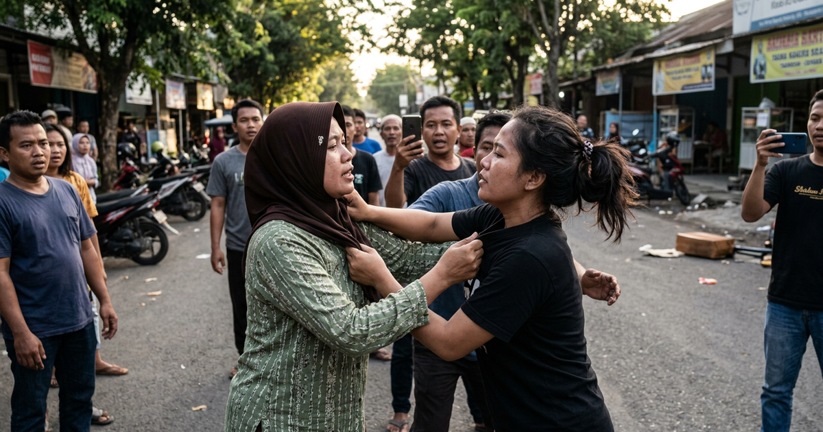Ilustrasi artikel: Dua Wanita Duel di Jalan Jadi Berita Viral Hari Ini