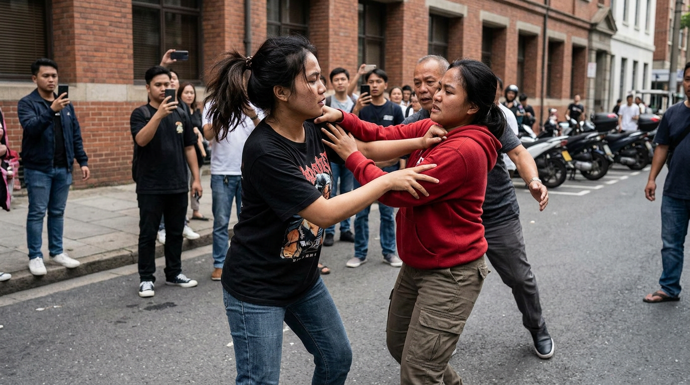 Viral Duel Gladiator Wanita: Hebohkan Netizen di Tengah Jalan