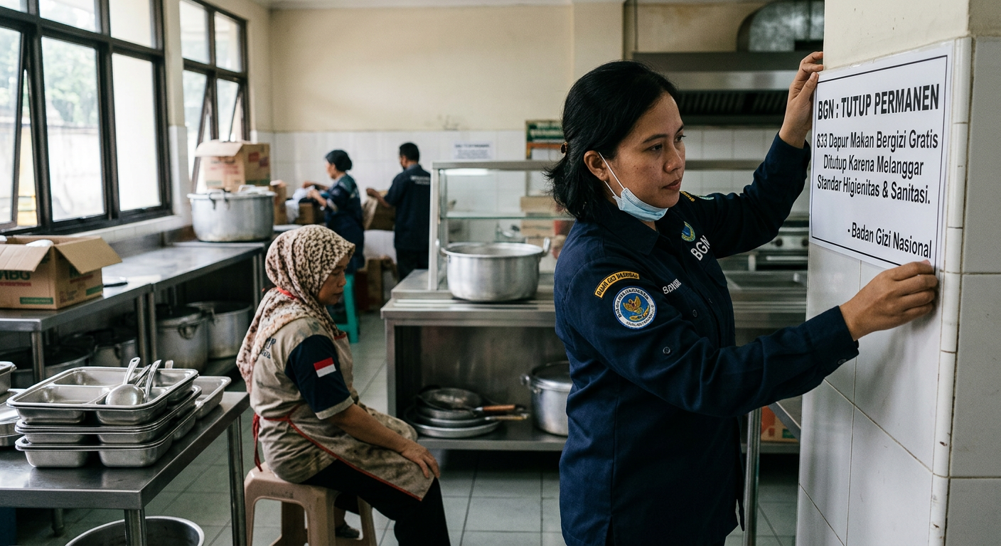BGN Tutup Permanen 833 Dapur Makan Bergizi Gratis