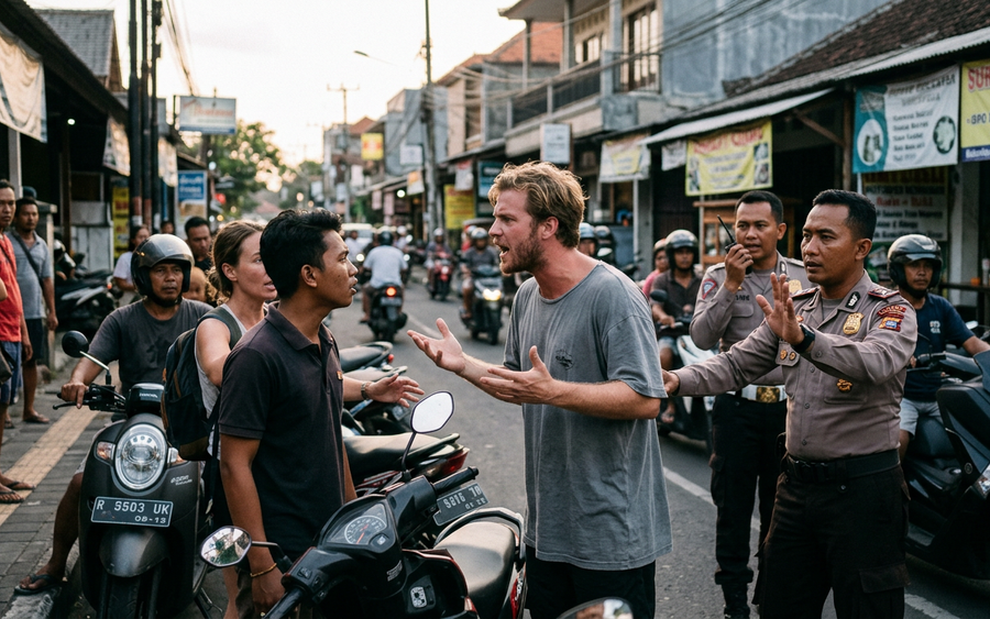 Viral Aksi Warga Asing di Canggu Bikin Heboh, Polisi Turun Tangan