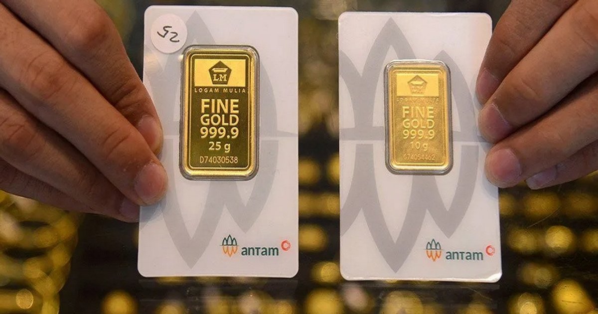 Ilustrasi artikel: Harga Emas Antam Turun Rp45 Ribu ke Level Rp3,042 Juta per Gram