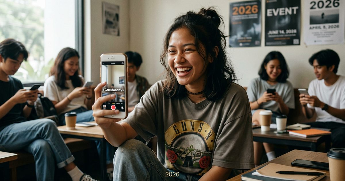 Ilustrasi artikel: Trend TikTok 2026: Tantangan #GrrrMondays Kembali Tren