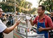 Pedagang Bakso Viral Mengocok Perut Netizen di Media Sosial