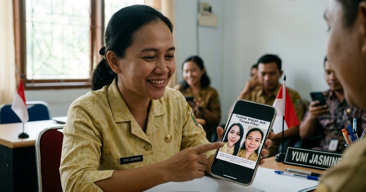 Ilustrasi artikel: PNS Yuni Jasmine Viral Tunjukkan Wajah Tanpa Filter