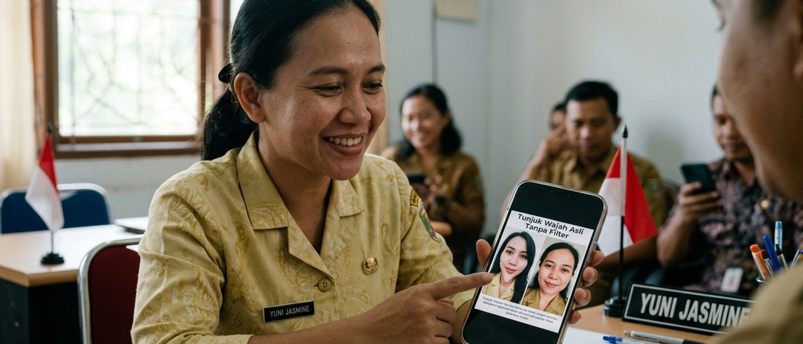 PNS Yuni Jasmine Viral Tunjukkan Wajah Tanpa Filter