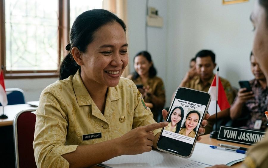 PNS Yuni Jasmine Viral Tunjukkan Wajah Tanpa Filter