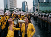 Viral Video Demo Mahasiswa Agustus di Bundaran HI
