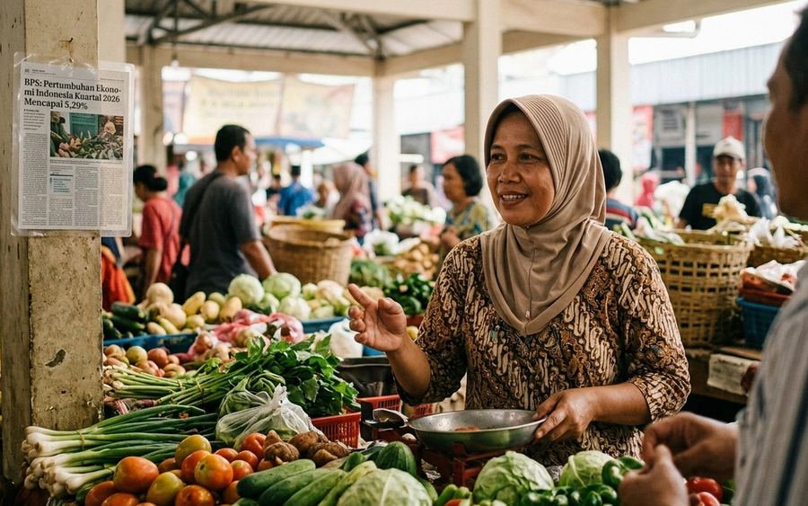 Ekonomi Indonesia Kuartal 2026 Tumbuh 5,29 Persen