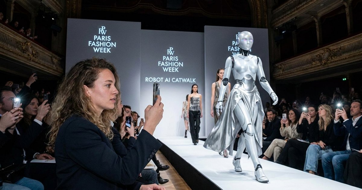 Ilustrasi artikel: Robot AI Catwalk: Kronologi Viral di Paris Fashion Week