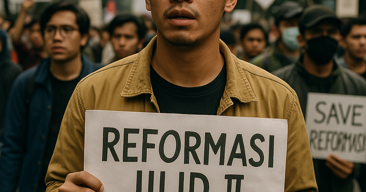 Ilustrasi artikel: Analisis Dampak Reformasi Jilid II Terhadap Politik Indonesia 2026