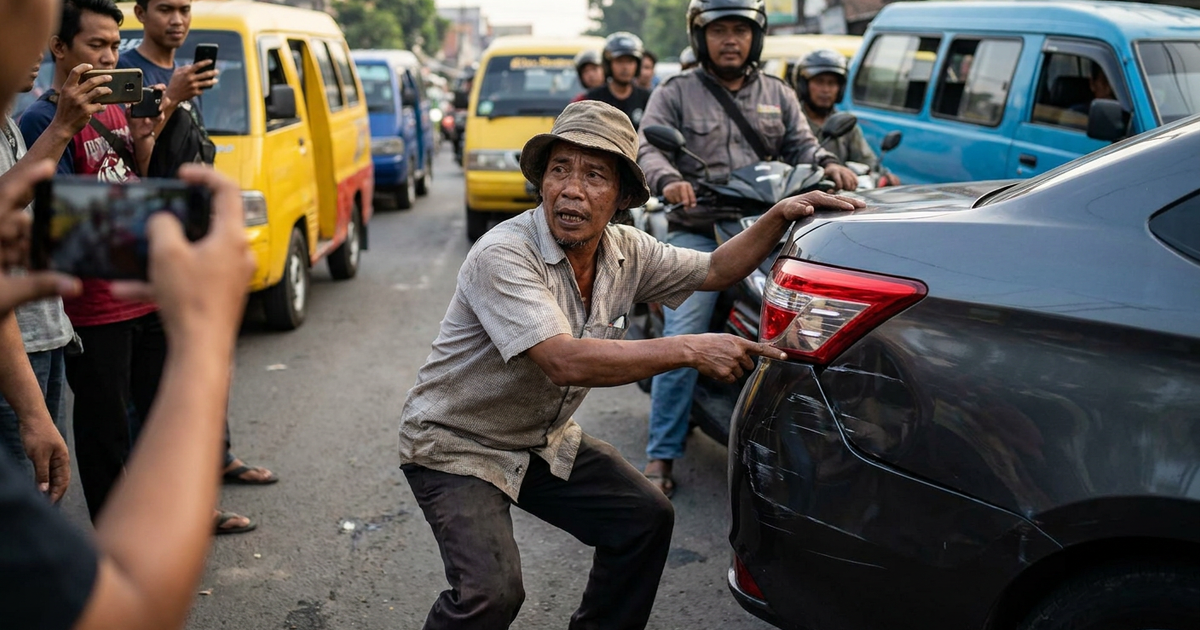 Ilustrasi artikel: Driver Angkot Rusak Mobil di Bekasi yang Viral