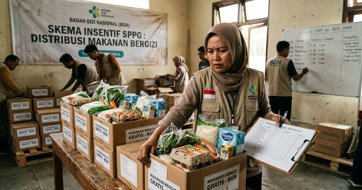 Ilustrasi artikel: Dampak Perubahan Skema Insentif SPPG Terhadap Distribusi Makanan Bergizi Gratis
