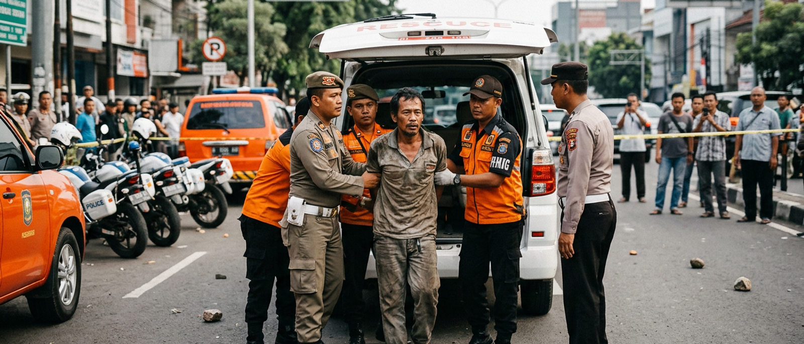 Viral Hari Ini: Detik-detik Evakuasi ODGJ yang Lempari Pengendara Pakai Batu