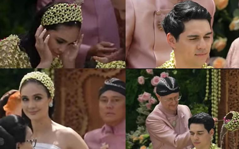 prosesi siraman luna maya dan maxime di bali