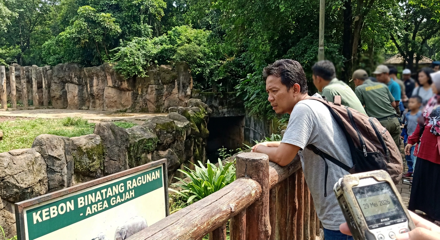 Kronologi Anak Jatuh ke Kandang Gajah Ragunan yang Viral