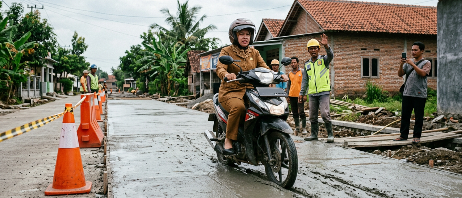 ASN Viral Terobos Jalan Cor di Pekalongan: Aksi Nekat yang Bikin Heboh