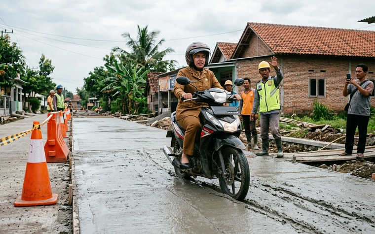 ASN Viral Terobos Jalan Cor di Pekalongan: Aksi Nekat yang Bikin Heboh