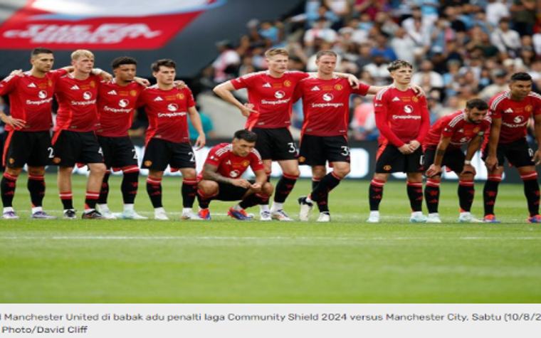 Hasil Community Shield 2024 Manchester United vs Manchester City: Skor 1-1 (Pen. 6-7)